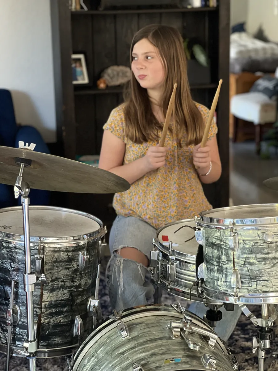 OC Drum Academy student at the drums OC Drum Academy student at the drums